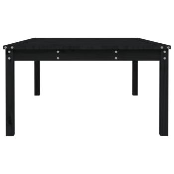 ARDEBO.de - Gartentisch Schwarz 121x82,5x45 cm Massivholz Kiefer