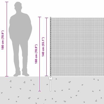 Geschweißter Drahtzaun mit 44 U Pfosten Silber 1.4x50 m Stahl