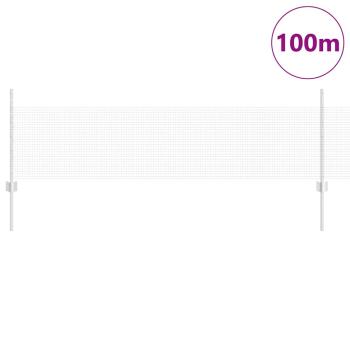 Geschweißter Drahtzaun mit 44 U-Pfosten Silber 0.5x100 m Stahl