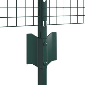 Schweißdrahtzaun mit 5 U-Posts Grün 0.4x10 m Stahl
