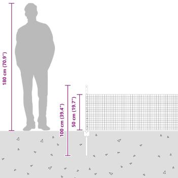 Gartenzaunset Set aus 2 Grün Pulverbeschichteter Stahl 10 x 0.5 m