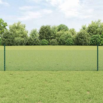 ARDEBO.de - Geschweißter Drahtzaun mit 11 U-Posten Grün 0,5x25 m Stahl