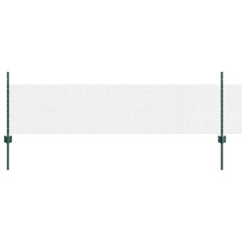 Geschweißter Drahtzaun mit 11 U-Posten Grün 0,5x25 m Stahl