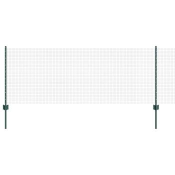 Geschweißter Drahtzaun mit 22 U-Posts Grün 0.8x50 m Stahl
