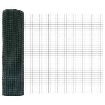 Geschweißter Drahtzaun mit 22 U-Posts Grün 0.8x50 m Stahl
