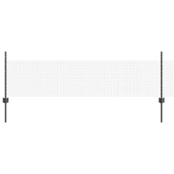 Gartenzaun Set 2-teilig Grau Verzinkter Stahl 10 x 0,5 m
