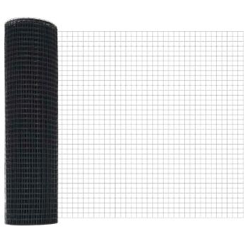 Gartenzaun Set 2-teilig Grau Verzinkter Stahl 10 x 0,5 m