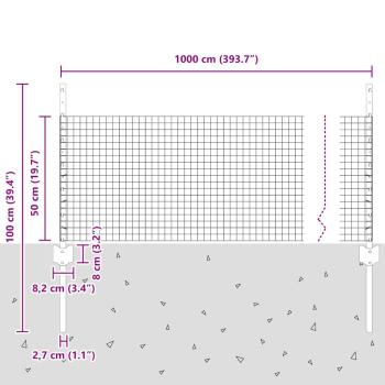 Hühnerdrahtzaunset Set von 2 Grau Verzinktes Metall