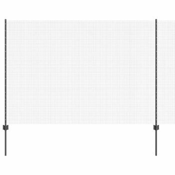 Schweißdrahtzaun mit 10 U-Posts Grau 1,5x10 m Stahl