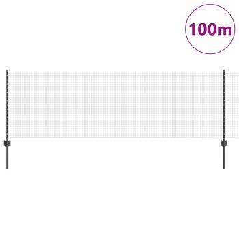 Welded Wire Fence mit 44 U Pfosten Grau 0.8x100 m Stahl