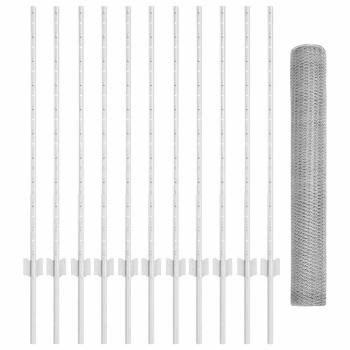 Gartenzaun Set Set aus 2 Verzinkter Stahl