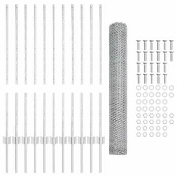 Gartenzaun Set Set aus 2 Verzinkter Stahl