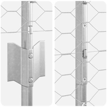 Verzinktes Gartenzaun Set Set aus 2 Verzinkter Stahl Robust