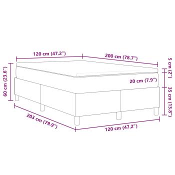 Boxspringbett mit Matratze Blau 120x200 cm Cordstoff