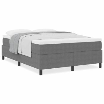 Boxspringbett mit Matratze Lichtgrau 140x200 cm Cordstoff