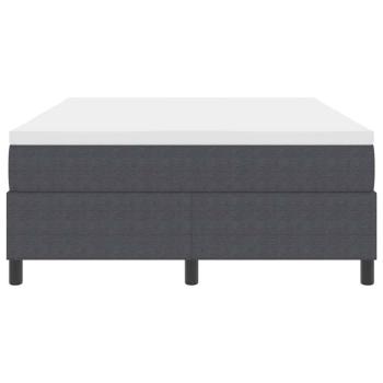 Boxspringbett mit Matratze Dunkelgrau 140x200 cm Cordstoff