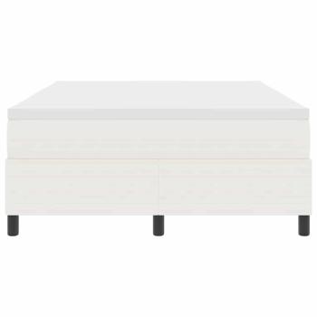 Boxspringbett mit Matratze Creme 140x200 cm Cord-Stoff