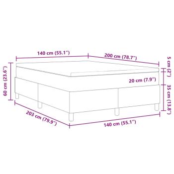 Boxspringbett mit Matratze Blau 140x200 cm Cordstoff