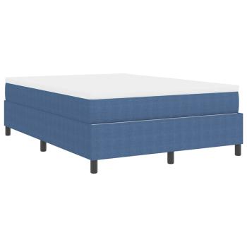 Boxspringbett mit Matratze Blau 140x200 cm Cordstoff