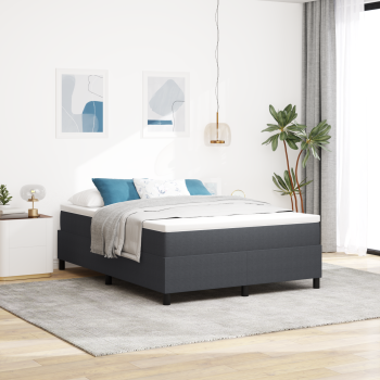 Boxspringbett mit Matratze Dunkelgrau 160x200 cm Cordstoff
