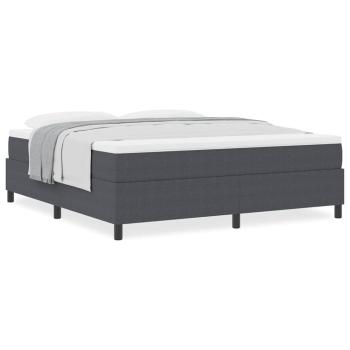 Boxspringbett mit Matratze Dunkelgrau Super King Cordstoff