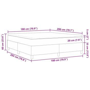 Boxspringbett mit Matratze Dunkelgrau Super King Cordstoff