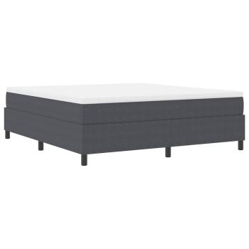 Boxspringbett mit Matratze Dunkelgrau Super King Cordstoff