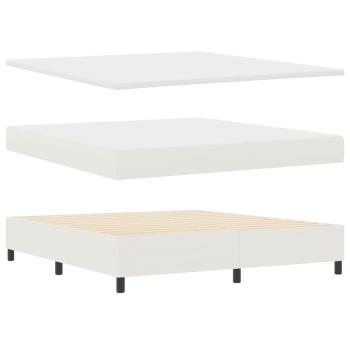 Boxspringbett mit Matratze Creme Super King Samtstoff