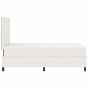 Boxspringbett mit Matratze Creme 120x200 cm Cord-Stoff