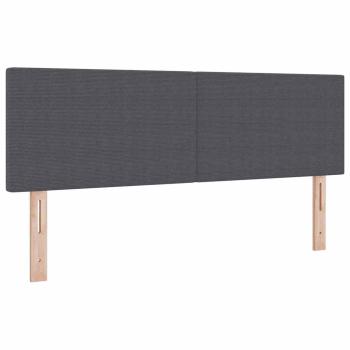 Boxspringbett mit Matratze & LED Dunkelgrau 140x200 cm Cord-Stoff