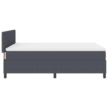 Boxspringbett mit Matratze & LED Dunkelgrau 140x200 cm Cord-Stoff