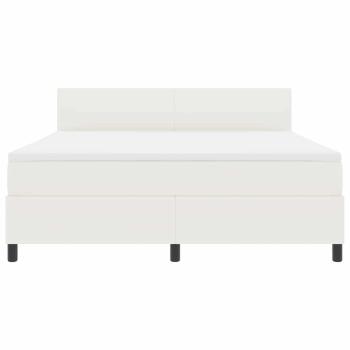 Boxspringbett mit Matratze & LED Creme Super King Kordstoff