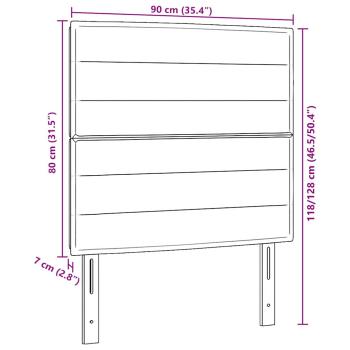 Kopfteil Schwarz Stoff 90 cm Kopfteil Rechteckig Modern