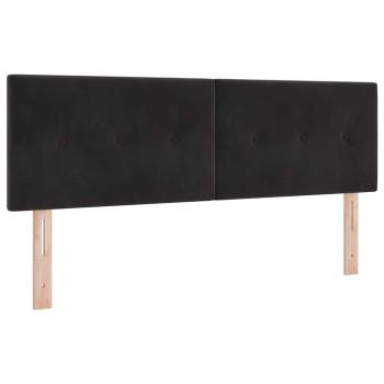 Boxspringbett mit Matratze Schwarz 160x200 cm Samt