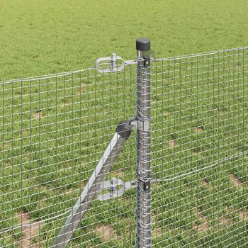 Geschweißter Drahtzaun mit 7 Pfosten 0.4x10 m verzinkter Stahl