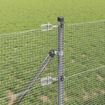 Zaunpfosten-Set 2 Stück Verzinkter Stahl 10 x 0.5 m Langlebig