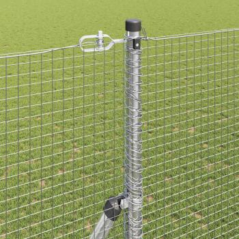 Geschweißter Drahtzaun, bodenverankert 10 x 1,5 m Silber Netz