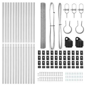 25 m Zaunpfosten Set Set mit 2 Feuerverzinkter Stahl