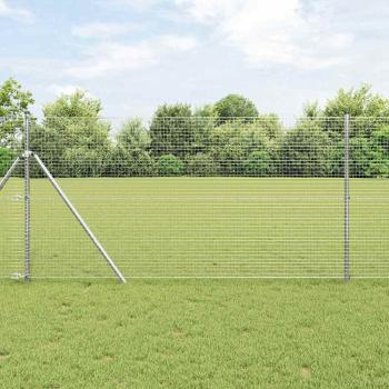 ARDEBO.de - Schweißdrahtzaun mit 13 Pfosten 1,2x25 m Verzinkter Stahl