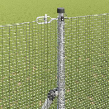 Geschweißter Drahtzaun, bodenverankert 25 x 1,6 m Silber Netz