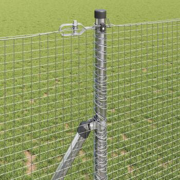 Schweißdrahtzaun mit 13 Pfosten 1x100 m verzinkter Stahl