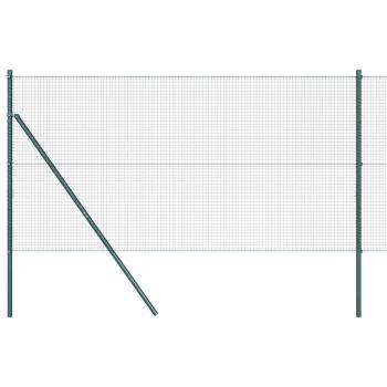 Zaunpfosten-Set 2er Set Grün Stahl, PVC 10 x 1 m Robust