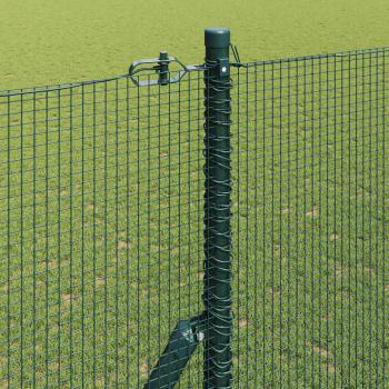 geschweißter Drahtzaun mit 13 Pfosten Grün 1,5x25 m Stahl