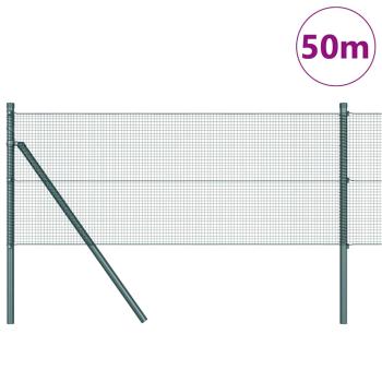 Geschweißter Drahtzaun, bodenverankert 50 x 0,4 m Grün Netz