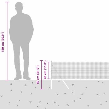 Schweißdrahtzaun mit 13 Pfosten Grün 0,4x50 m Stahl