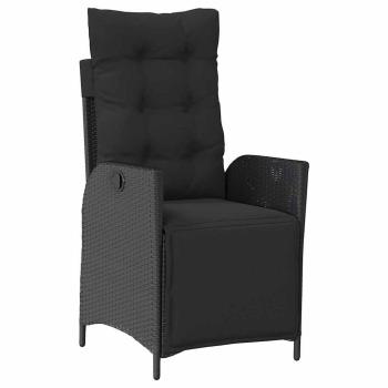 5-teiliges Garten-Esszimmer-Set Schwarz Poly Rattan
