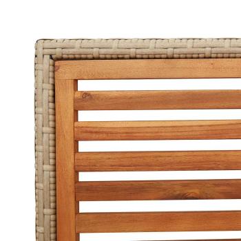 Stapelbare Gartenstühle mit Kissen 2 Stück Beige aus Poly Rattan