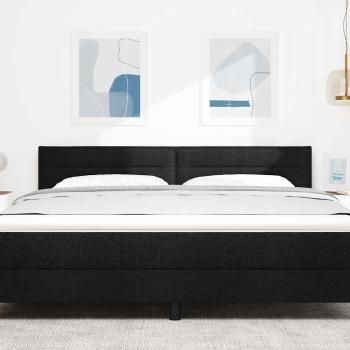 Kopfteil Linien Design Schwarz 180 cm Stoff