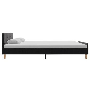 Bettgestell Dunkelgrau Sackleinen 140x200 cm