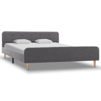 Bettgestell Hellgrau Stoff 140x200 cm